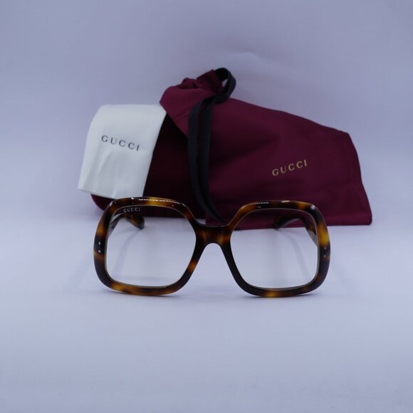 Gucci GG0625S 001 Square Sunglasses - Havana/Transparent - Picture 2 of 10